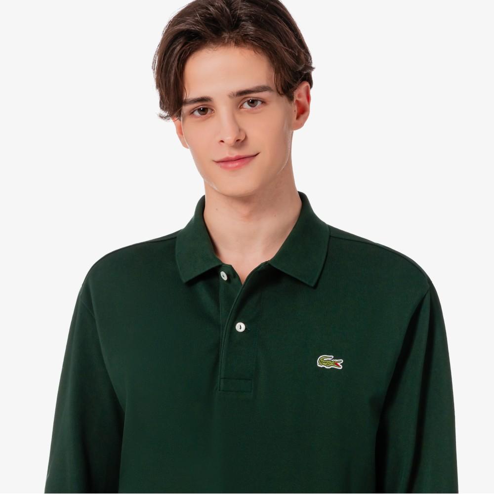 [lacoste] Men's French Regular Fit Basic Long Sleeve Polo Shirt PH732E-56GYZP