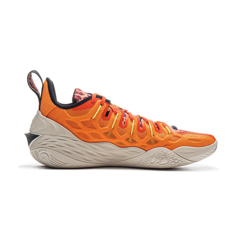 Li Ning Buckets Амортизация Скользкие Дышащие Низкие Баскетбольные Кроссовки Мужские Солнечно-Оранжевые ABAV051-1
