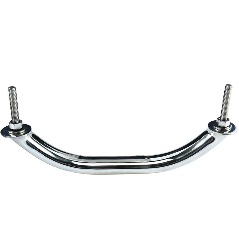 Boat Handrail Grab Handle Polished Stainless Steel Round Tube - 8" Long Marine Grab Handle