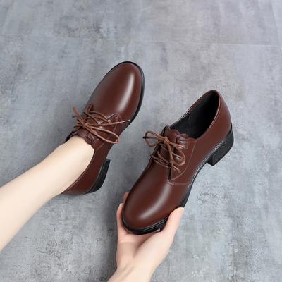 Весенне-осенняя мода, новые сексуальные туфли-лодочки с круглым носком, женские туфли-лодочки с толстым каблуком, однотонные ремешки, повседневные, элегантные и удобные