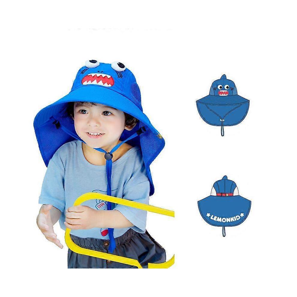 (54cm, shark) UPF50+ Children's sun hat Summer fisherman's hat sun hat outdoor sun hat