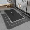 Simple Bathroom Diatom Mud Absorbent Floor Mat Bathtub Foot Mat Shower Room Strong Anti-slip Mat Dirt-resistant Entrance Mat