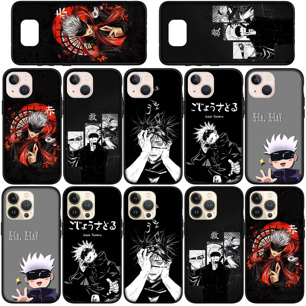Чехол для телефона Samsung Galaxy S25 S24 S23 iPhone 16 15 Xiaomi Redmi Note 14 13 12 16E X 11 Pro Max OPPO Moto Huawei Jujutsu Kaisen Gojo Satoru Cover