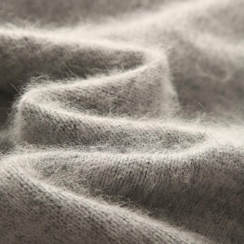 Женский кашемировый свитер Qinghe кашемир 30% кашемир 30% норка 30% шерсть 10% нейлон Женский осенне-зимний толстый кашемировый свитер мягкий и теплый