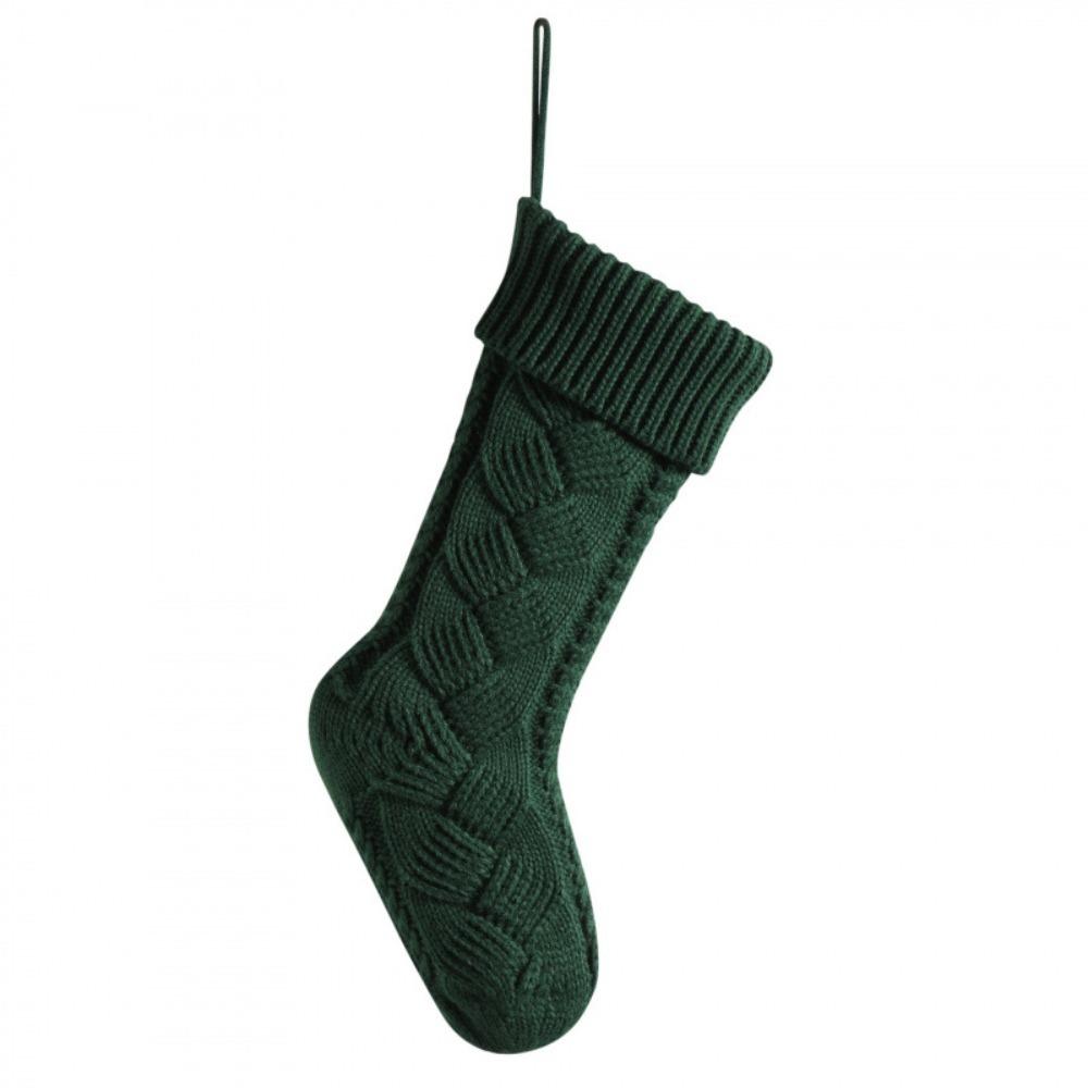 Large Size Christmas Hanging Socks Solid Color Xmas Tree Hanging Ornaments Wreath