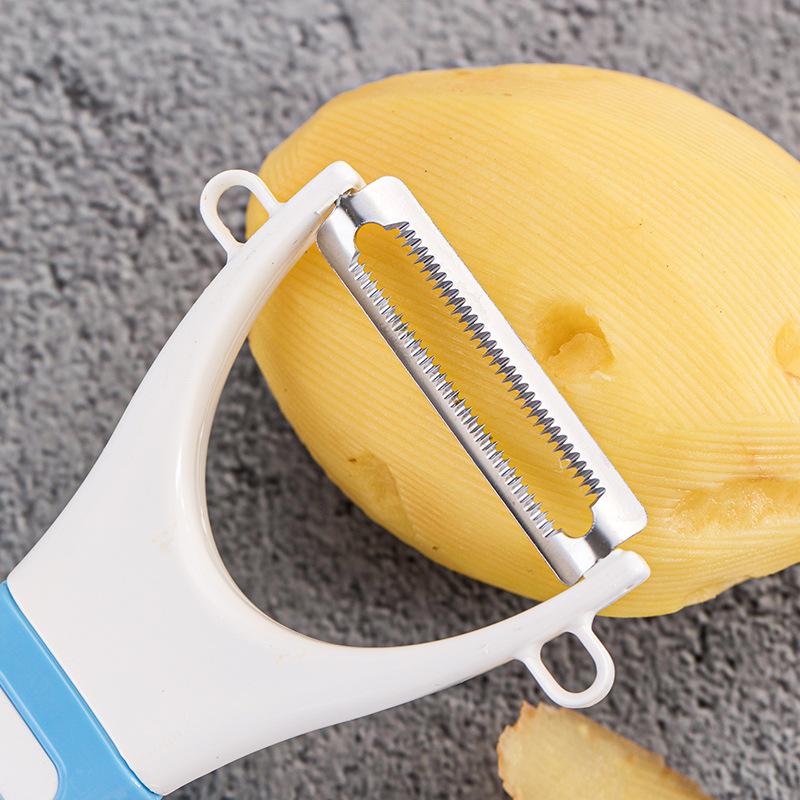 Нож для очистки овощей Терка из нержавеющей стали Керамический кухонный нож для фруктов Нож для резки Портативный скребок