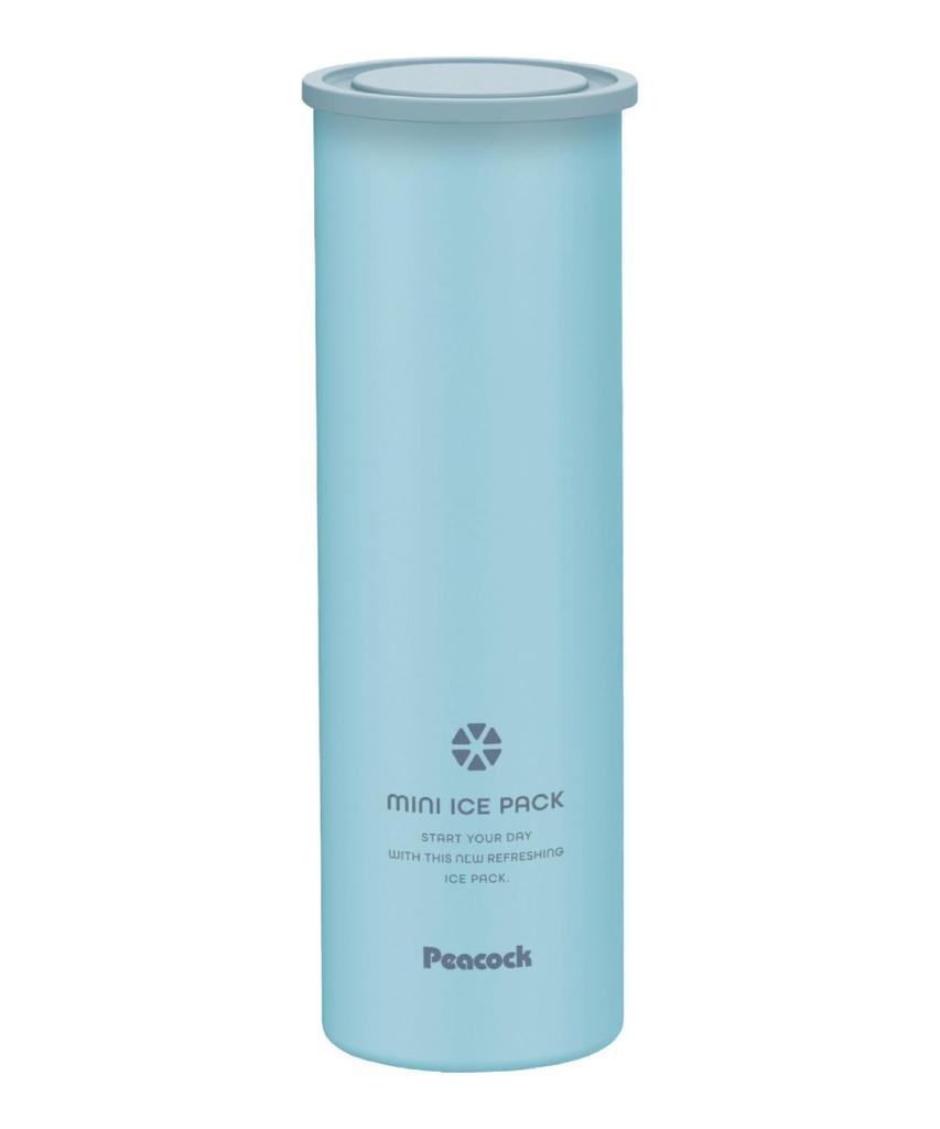 Vacuum Flask Industry Peacock Ice Slim and with Vacuum Insulation and a A The-peacock (The-peacock) Pack, 0.15L, Compact, Cold-Keeping Holder, Blue,