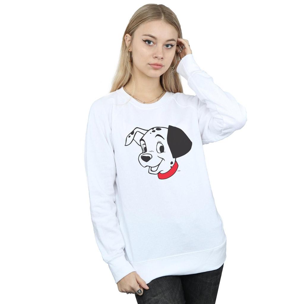 Disney Женская/дамская толстовка 101 Dalmatians с изображением головы далматина