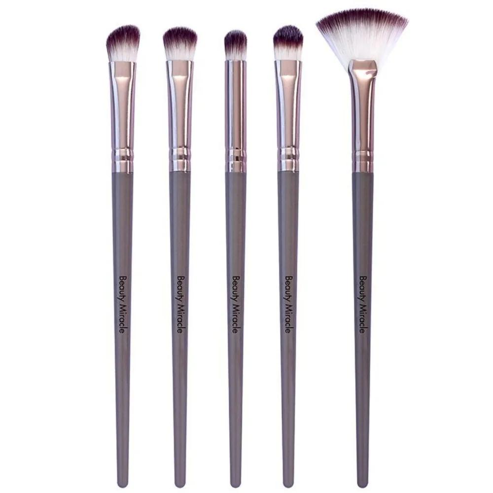 5pcs Professional Makeup Brush Set Foundation Concealers Eye Shadows Powder Blush Blending Brushes Beauty Tools with Bag