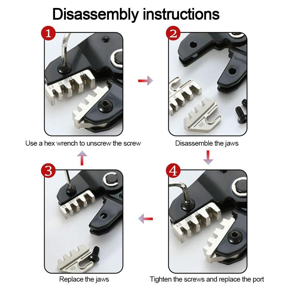 Alloy SN Crimping Pliers Jaw Width 4mm Crimping Terminals Jaw Slot New Terminal Tools