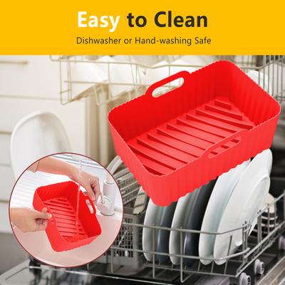 4 шт., противень для духовки, жареная курица, коврик для корзины, силиконовый горшок для фритюрницы, квадратная сменная сковорода для гриля, аксессуары, инструмент