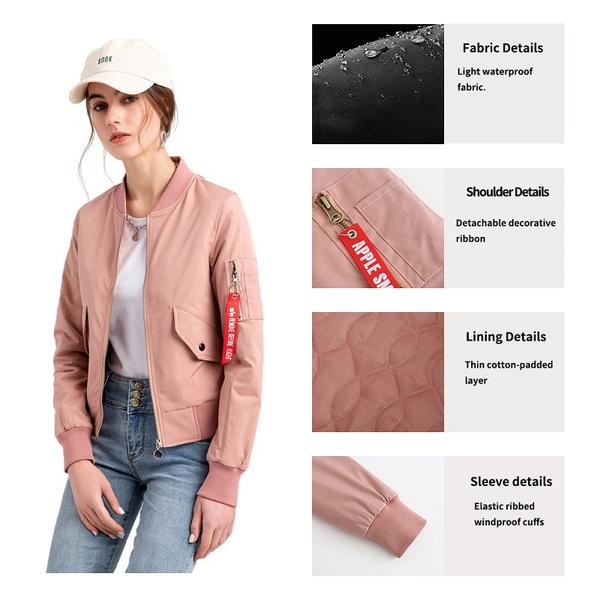 Куртка-бомбер женская бейсбольная куртка осенне-зимний летный костюм с длинными рукавами плюс хлопковая куртка