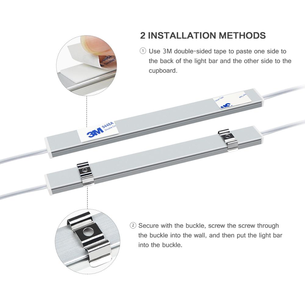 50CM /40CM /30CM LED Bar Light 12V Hand Waving Sensor Lamp Indoor Rigid Strip Under Cabinet Kitchen Lighting