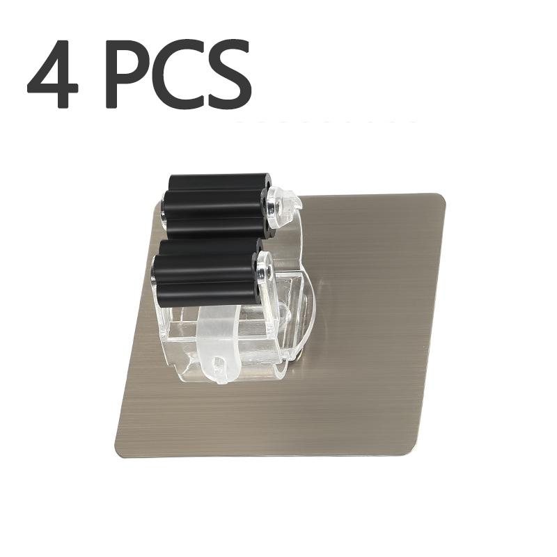 2/4pcs Adhesive Multi-Purpose Hooks Wall Mounted Mop Organizer Holder RackBrush Broom Hanger Hook Kitchen Bathroom Strong Hooks