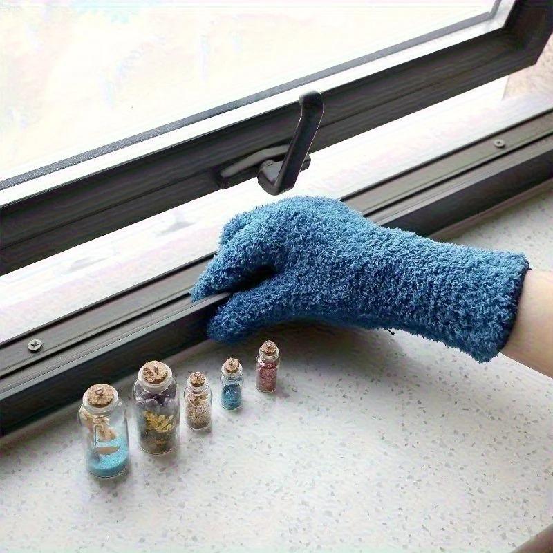 Microfiber Dusting Gloves - Stretchable & Breathable Cleaning Gloves, Non-Waterproof for Cars, Boats, RVs, Pools, Home, Kitchen