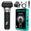 Electric Beard Hair Remaining Lock Perfect for Business or Keeping It In the Car Men's Shaver, 5-Blade Wet/Dry Use, Dual-Speed, 360° Close-Close