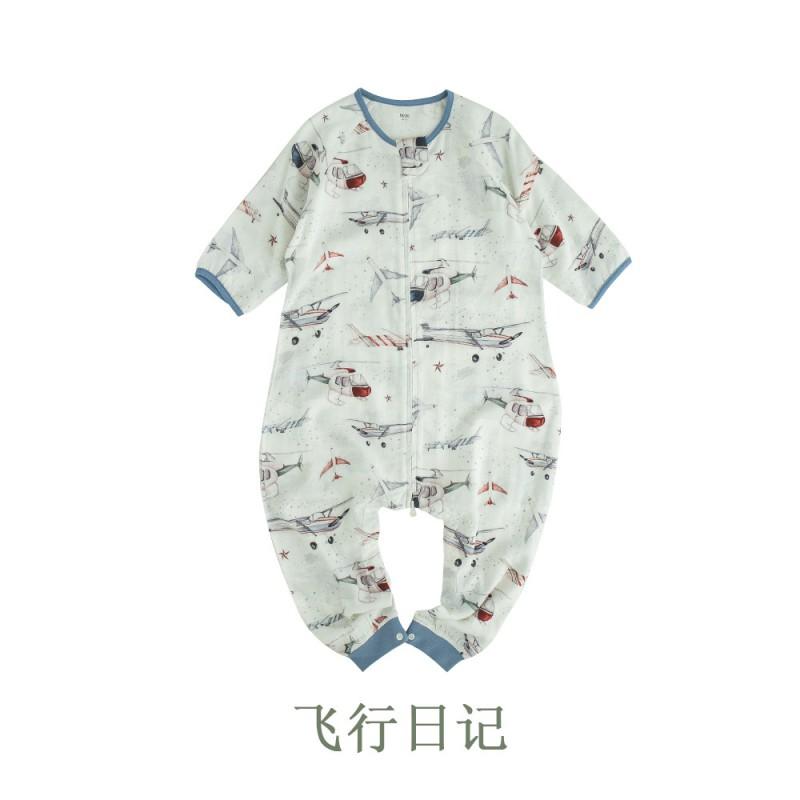 Bamboo Cotton Sleep Sack Toddlers 1-3 Years Lightweight Zipper Pajama Style With Leg Separation