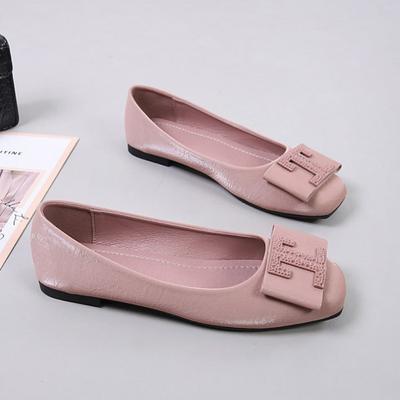 Туфли на плоской подошве 44, одинарные туфли для мам, удобные, мягкие, кожаные, с мягкой подошвой, легкие, нескользящие, универсальные, женские