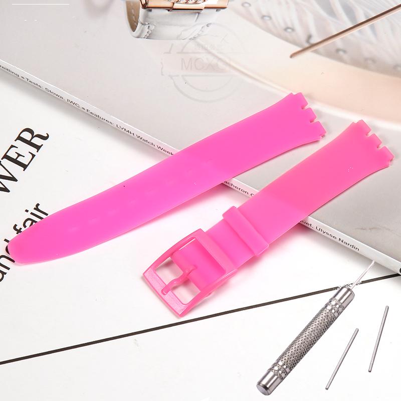 Силиконовый Ремешок Для Swatch SFS103 SFV107 SFN120 SFK397 SFK360 SFK361 Браслет для Часов 16мм Женский Водонепроницаемый Аксессуары для Часов