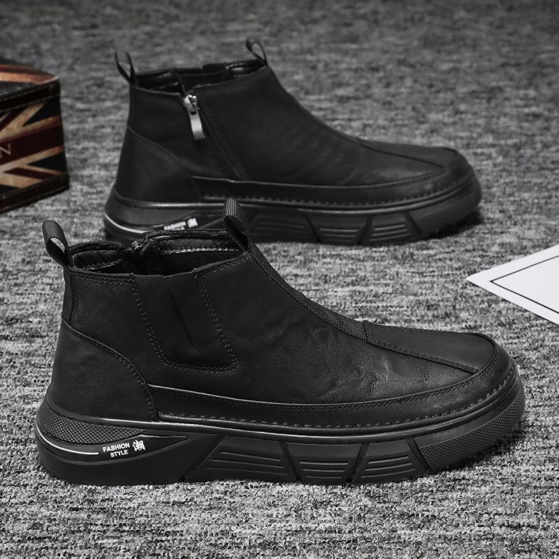 Men's Trend 2023 New Autumn Men's High Help Work Boots Casual Mid-tube Men's Boots