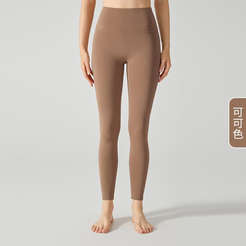 High Waist Fleece Lined Yoga Leggings Women Warm Compression Workout Pants With Side Pockets