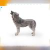 Модель дикого животного ПВХ серый волк с реалистичным дизайном для детской познавательной игры