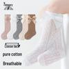 Baby Girls' Breathable Knee-High Anti-Mosquito Cotton Socks (0-3 Years)