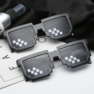 Последние стильные модные солнцезащитные очки Мозаичные Клетчатые Очки для Мужчин и Женщин Смешная Танцевальная Вечеринка Черного Цвета Очки