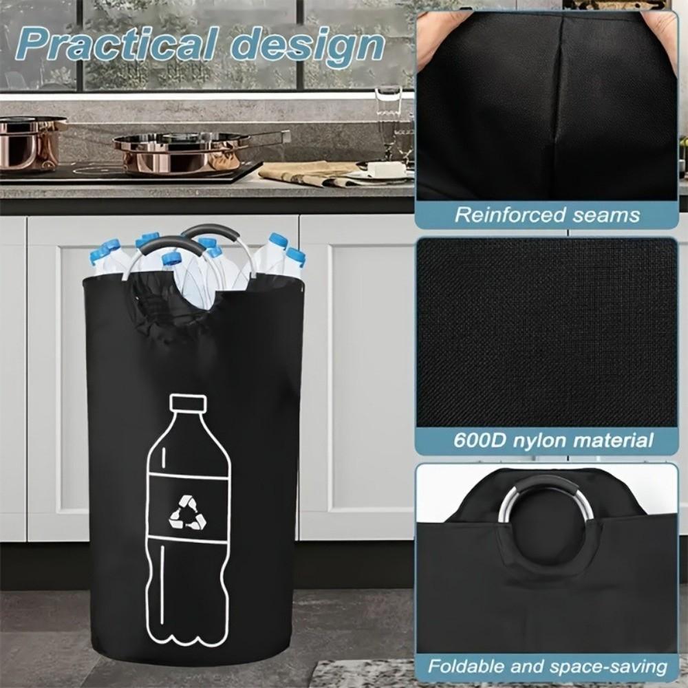 82L Empty Bottle Storage Basket Large Capacity Laundry Bin Wastewater Bottle Collector Bag  Storage