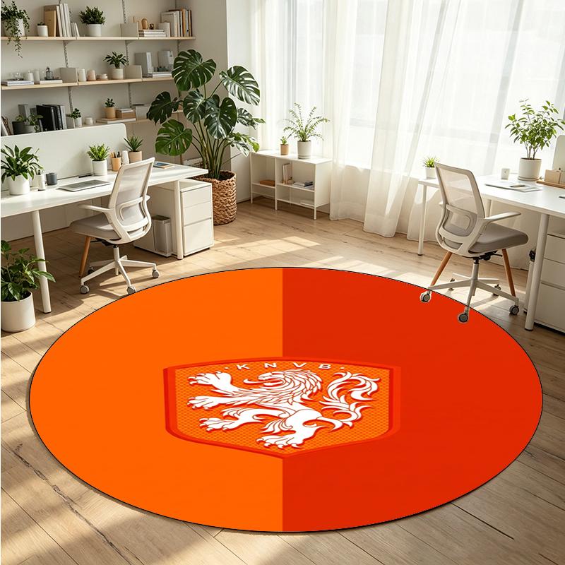 Aston Villa Football Printed Round Crystal Velvet Rug Soft Non Slip Floor Carpet For Bedroom Holiday Gift