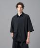 COMSPACE1980 Back Slit Trendy Shirt_Black