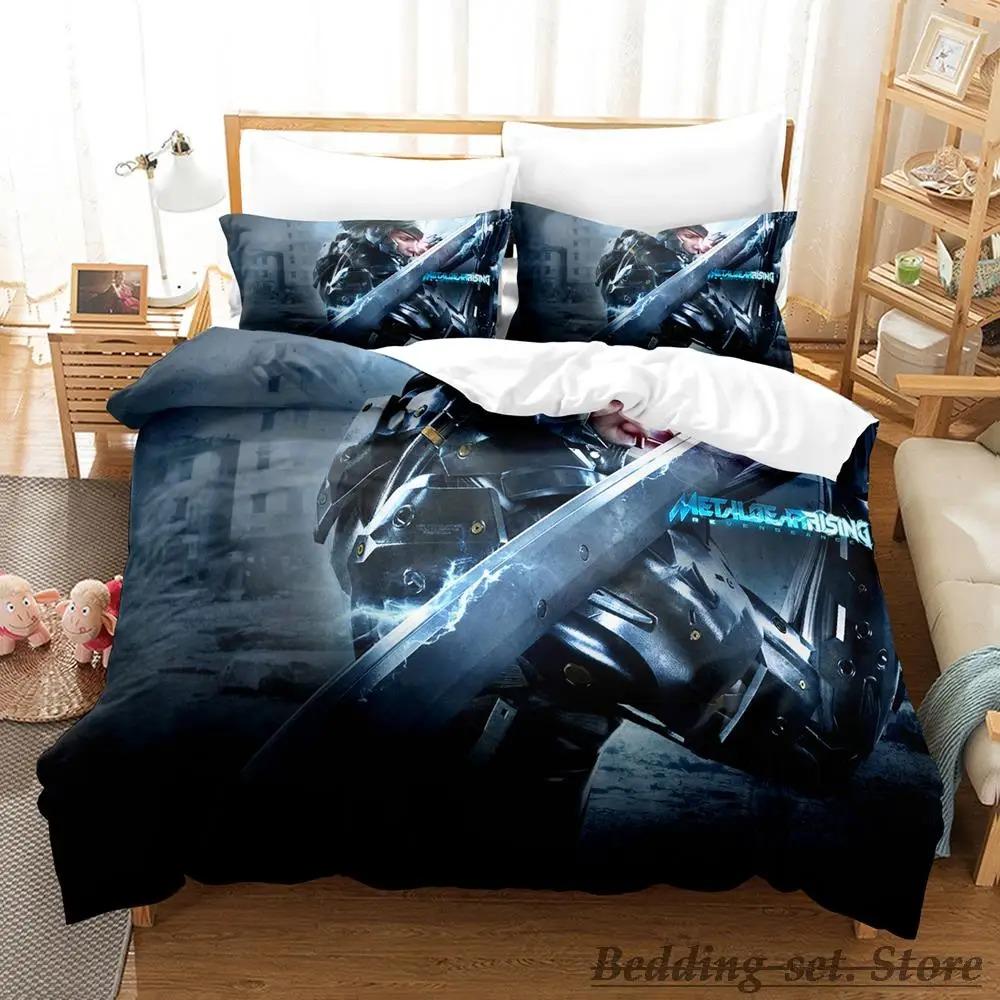Комплект постельного белья Game Metal Gear Rising Revengeance Single Twin Full Queen King Size Bed Set Adult Kid Bedroom Duvetcover Sets