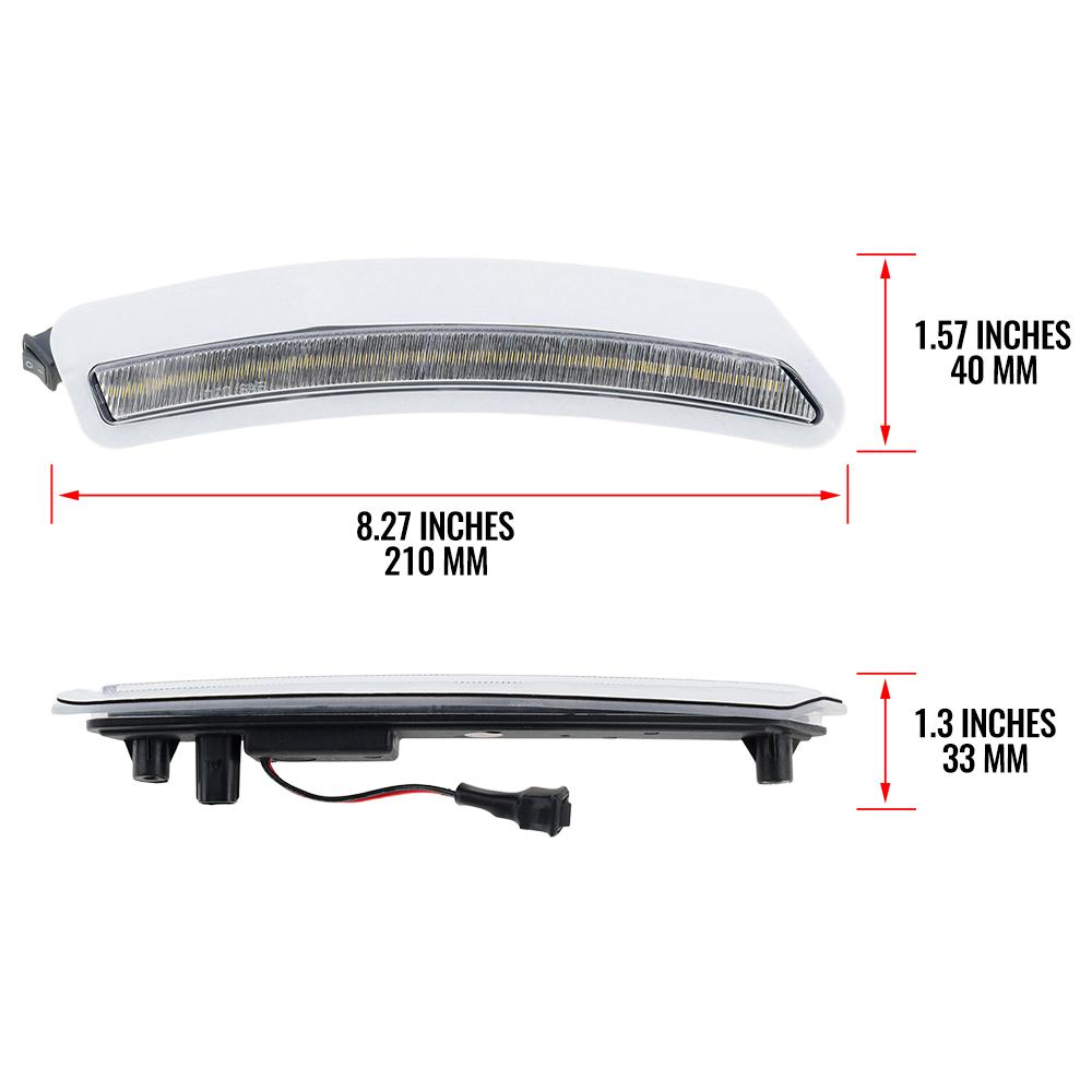 Smoked White LED Corner Fender Side Marker Elevation Welcome Lights For Lexus LC500 LC500h 2018 -2025 2026 Accessories