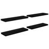 VidaXL Étagère murale flottante 4 pcs Noir brillant 80x23,5x3,8 cm MDF