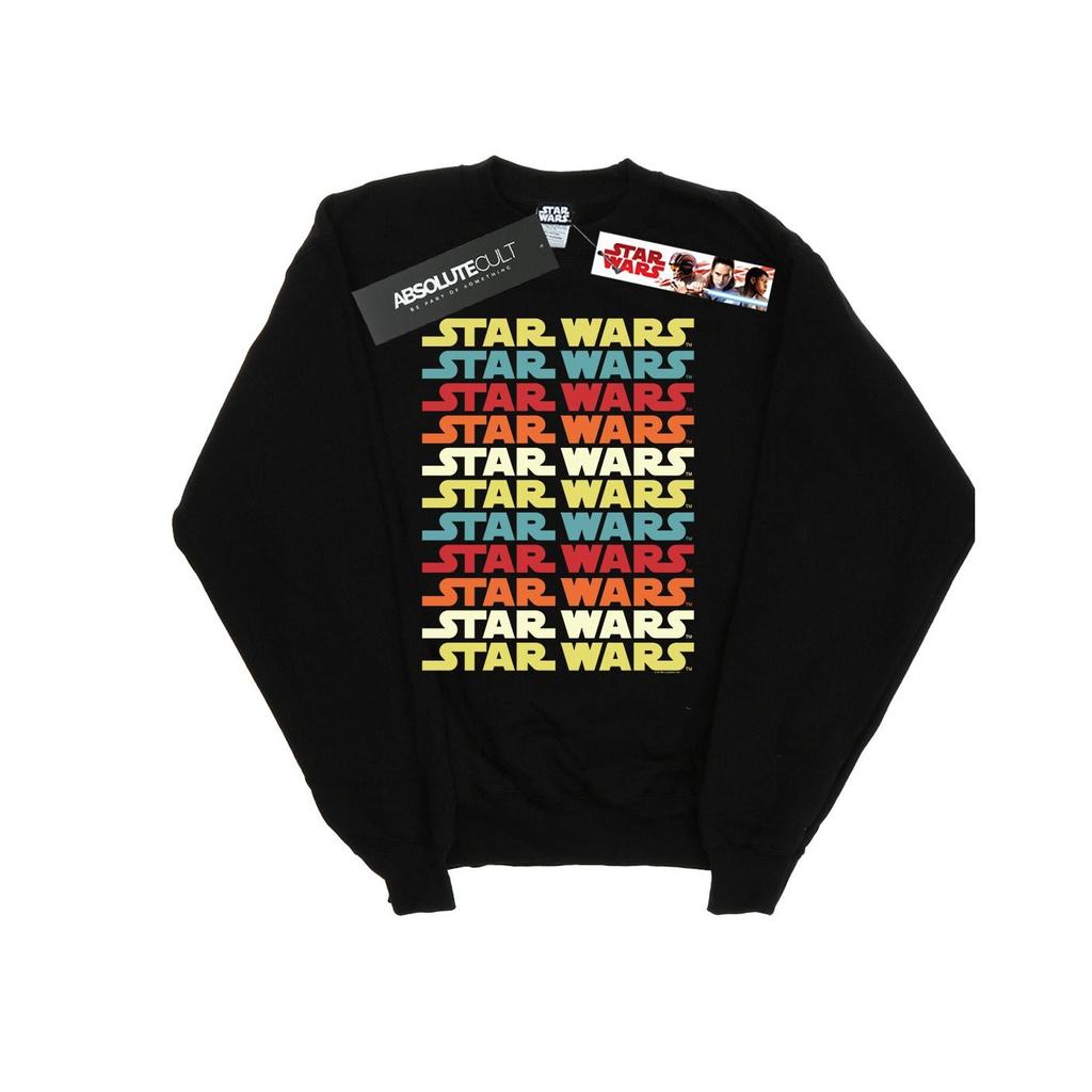 Star Wars Mens Retro Repeat Logo Sweatshirt