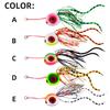 Sea Fishing Flame Moon Iron Plate Metal Lead Fish Bearded Squid Double Hooks Luminous Lure Bait Red Snapper Head