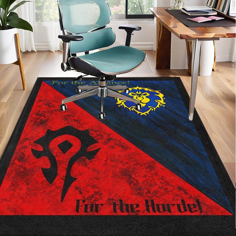 Warcraft game Office Rug Chair Mat, Game Carpet, Suitable for Front Door, Bedroom, Living Room, Desk, Holiday Gift