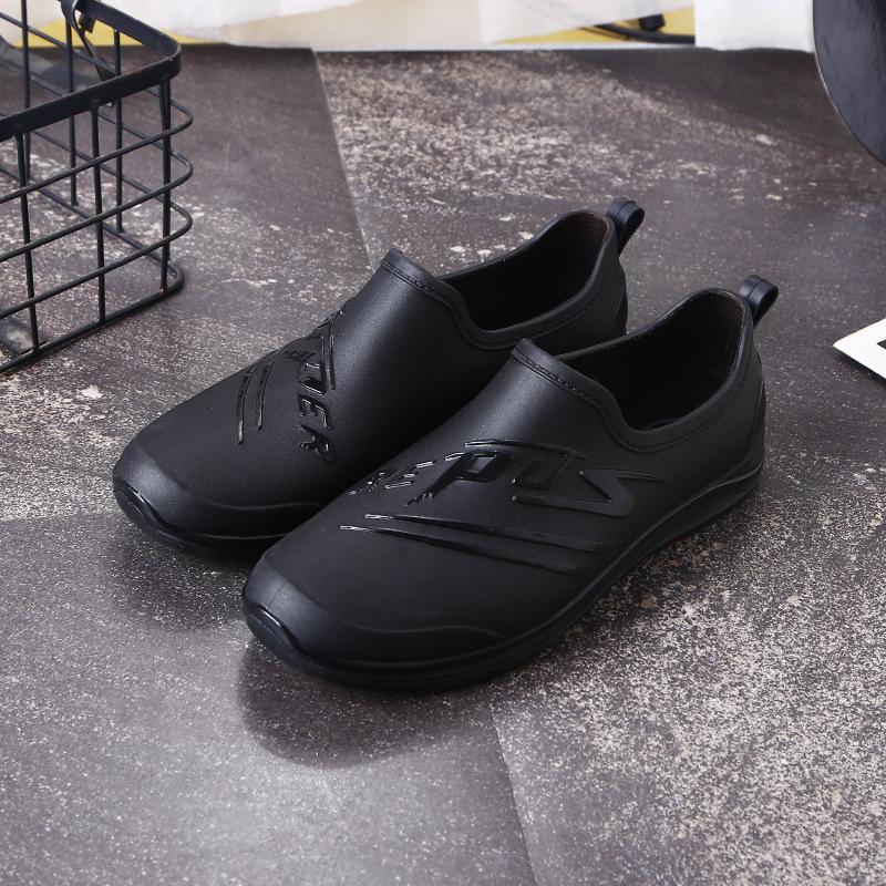 [One piece] Rain shoes low-top men's non-slip waterproof shoes adult warm shallow mouth work rubber shoes