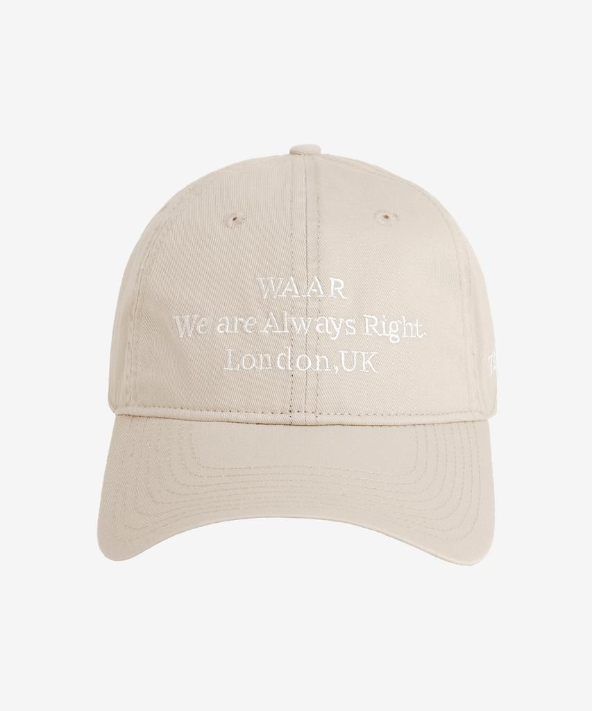 WAARFORWOMAN C003 Кепка с логотипом War_Кремовый