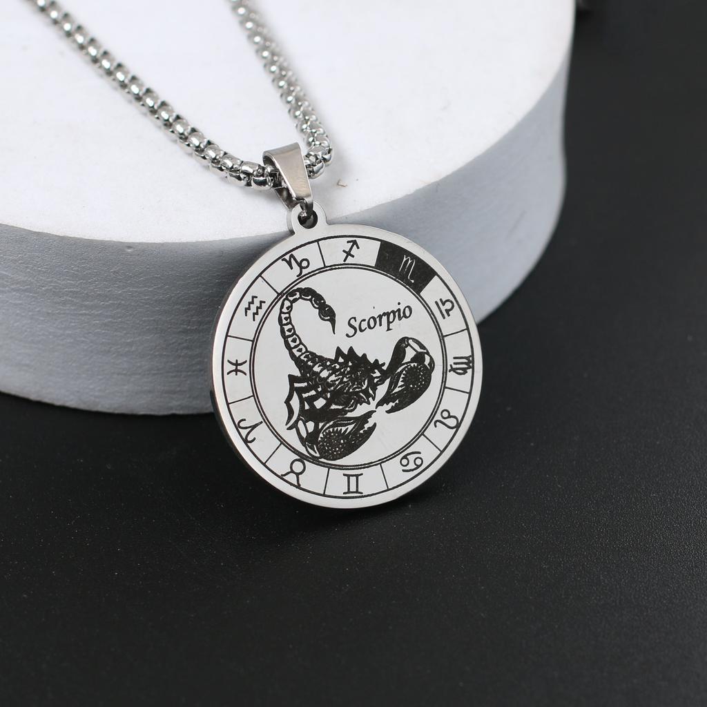 Ожерелье со знаком зодиака для мужчин и женщин лучшему другу, собачьи жетоны, подарок на день рождения, ожерелье с 12 созвездиями, кулон, ювелирное изделие для пары, подарок