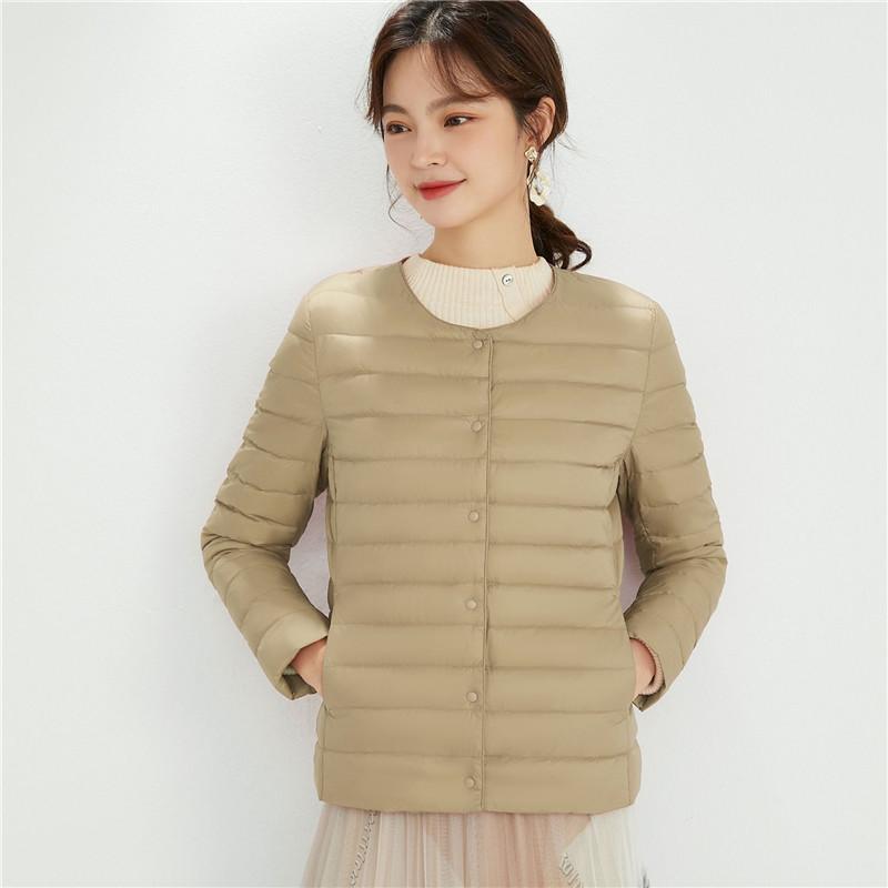 2023 Autumn Winter Down Jacket Women Slim Thin Light 90% White Duck Down Coat Parkas Ladies Long Sleeve Large Size Warm Outwears