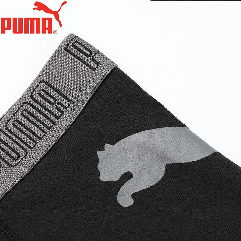 Puma Мужские спортивные хлопковые боксеры-брифы с большим логотипом, 3 шт.