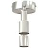 Ceiling Spotlight with Adjustable Spotlights Nickel Finish 25.5 x 8 x 11 cm Steel