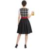 Traditional Oktoberfest Dress Womens Dirndl Costume Lace Up Bodice Apron Skirt Festival Outfit
