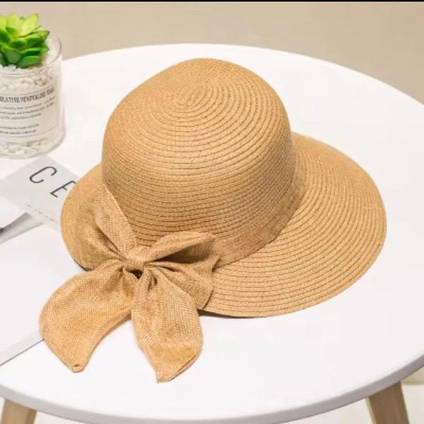 WTEMPO Однотонные повседневные универсальные дышащие шляпы с бантом от солнца женские летние широкополые соломенные шляпы для путешествий на открытом воздухе и пляжа
