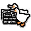 WSQ Peace Was Never an Option Vinyl Decal Sticker Premium Quality Vinyl 2-Pack Size 3-inch Each for Car Bumper Truck Van SUV Window