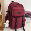 Школьный рюкзак для студентки колледжа, для старшеклассницы, бордовый рюкзак, для ученицы средней школы, для ученицы начальной школы