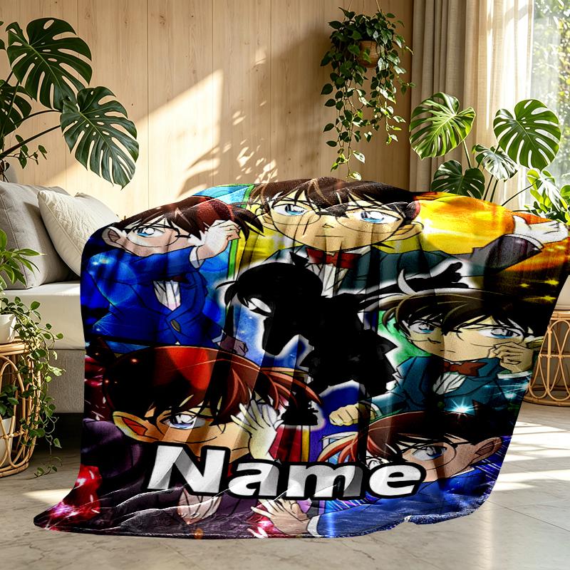 Custom Name Personalized Anime Print Blanket, Home Decor, Bedroom, Sofa, Camping, Couch, Gifts for Birthday Christmas