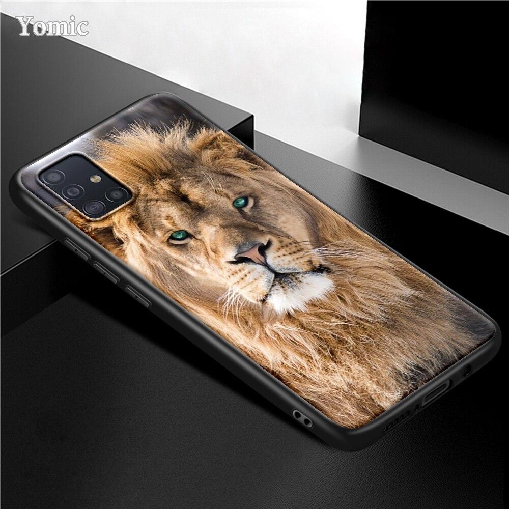 Чехол King Tiger Lion для Samsung Galaxy S21 Ultra A51 A71 A52 A72 5G S20 FE A50 A70 A41 A31 A30 A21s, черный чехол из ТПУ