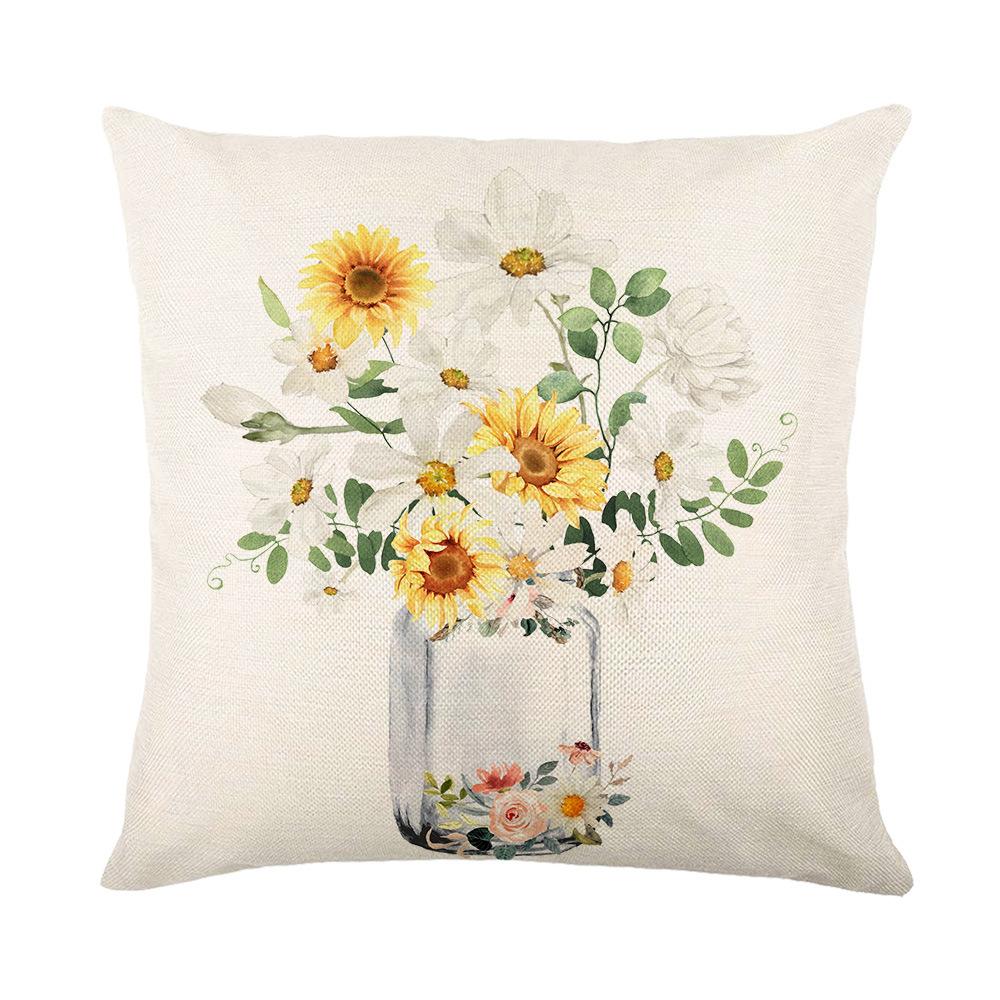 Подушка Новый продукт Растение Цветок Письмо Наволочка Диванная подушка Наволочка Спальня Прикроватная Тумбочка Общежитие Подушка
